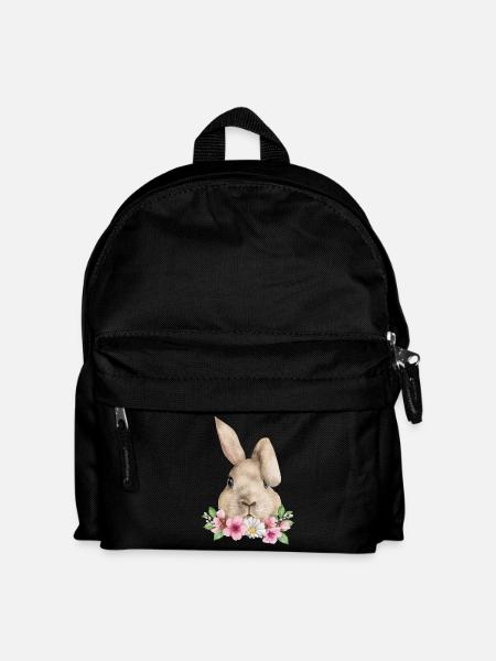 Hase Kaninchen Schlappohr Osterhase Hasenmama - Kinder Rucksack - Schwarz