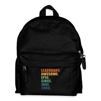 15th Birthday, June 2008, 15 Year Anniversary - Kids' Backpack - black - Front
