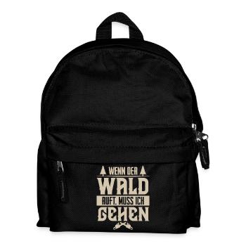 Holzfäller - Kinder Rucksack - Schwarz - Vorne