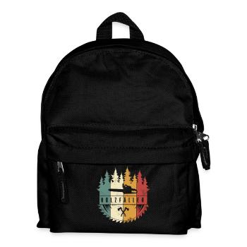 Holzfäller - Kinder Rucksack - Schwarz - Vorne