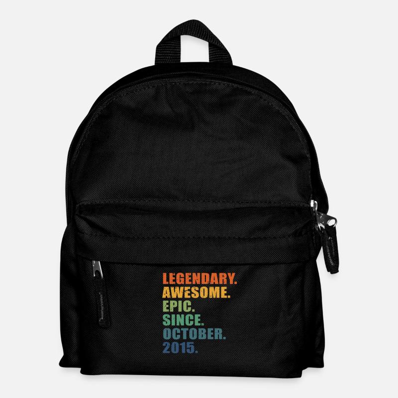 8. Geburtstag, Oktober 2015, 8-jähriges Jubiläum - Kinder Rucksack - Schwarz