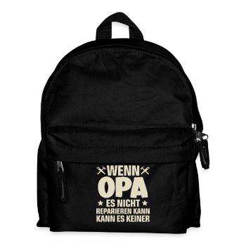 Opa - Kinder Rucksack - Schwarz - Vorne