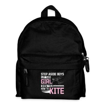 kitesurfing this girl show you how to kite - Kinder Rucksack - Schwarz - Vorne