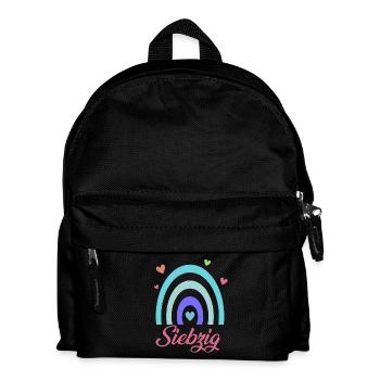 70. Geburtstag Regenbogen - Kinder Rucksack - Schwarz - Vorne