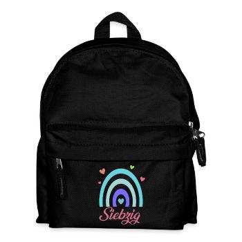70. Geburtstag Regenbogen - Kinder Rucksack - Schwarz - Vorne
