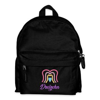 13. Geburtstag Regenbogen - Kinder Rucksack - Schwarz - Vorne