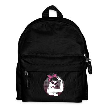 Retro Rockabilly Girl - Kinder Rucksack - Schwarz - Vorne