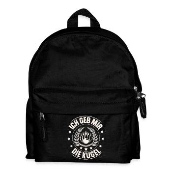 Ich Geb Mir Die Kugel - Kinder Rucksack - Schwarz - Vorne