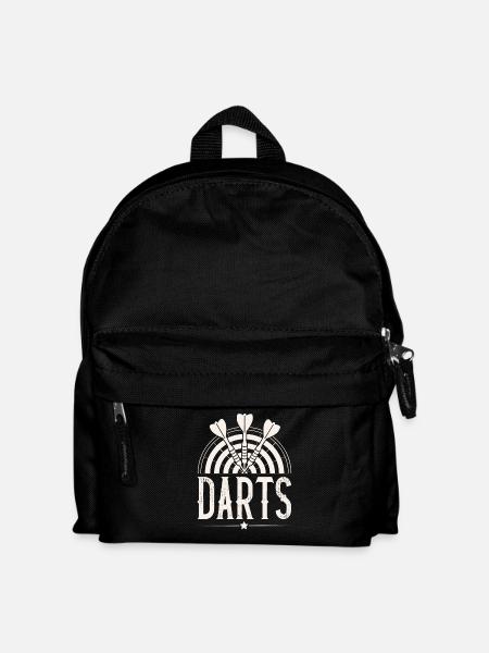 Dart Darten Darts - Kinder Rucksack - Schwarz