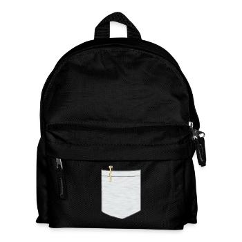 Chest pocket with ballpoint pen - Kids' Backpack - black - Front