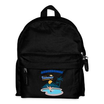 Zone aquatique paradisiaque en été - Sac à dos Enfant - noir - Devant