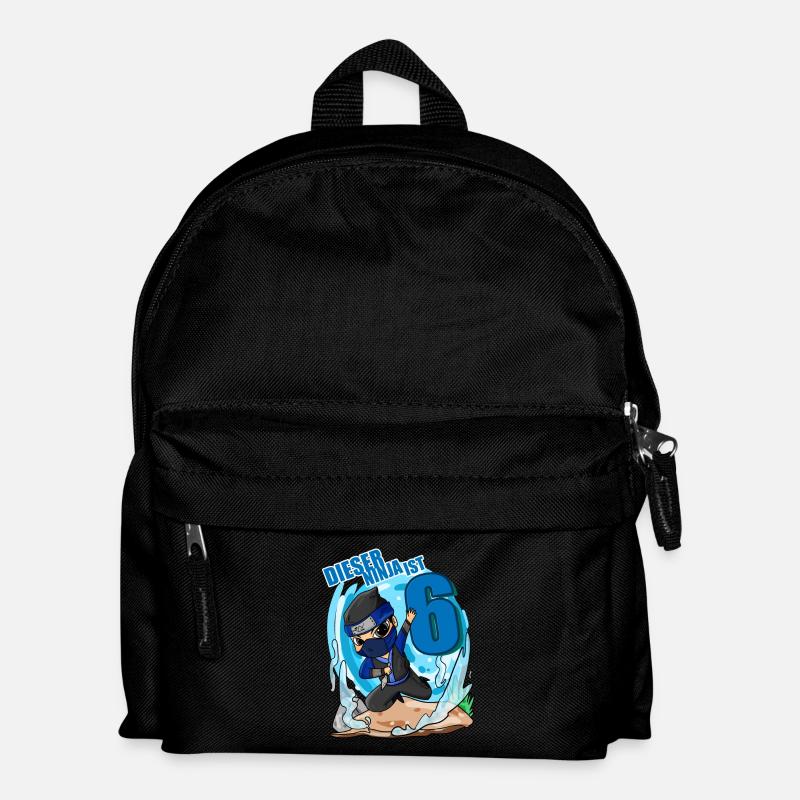 6 Jahre Geburtstag Junge Ninja - Ich bin 6 - Kinder Rucksack - Schwarz