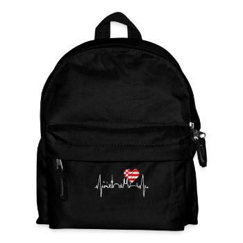 Bremen Skyline Bremer Herzschlag Fan Herz Liebe - Kinder Rucksack - Schwarz - Vorne