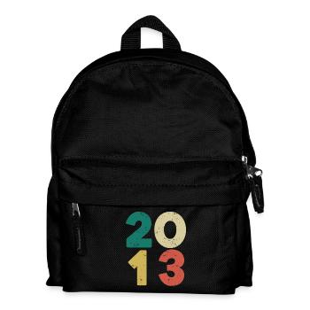 2013 - Jahrgang 2013 Retro Vintage - Kinder Rucksack - Schwarz - Vorne