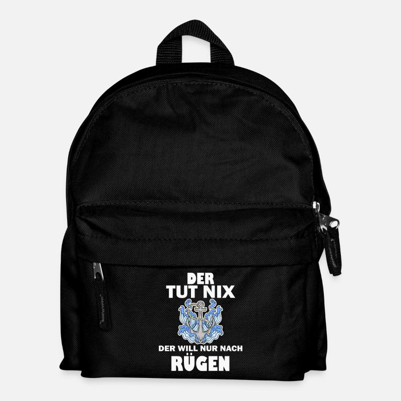Rügen Urlaub - Kinder Rucksack - Schwarz