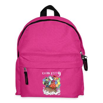 9. Geburtstag Geburtstagskind Piratenschiff - Kinder Rucksack - Fuchsia - Vorne