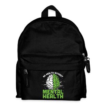 Cerveau Pas de santé sans santé mentale - Sac à dos Enfant - noir - Devant