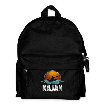 Kajak Kajakfahren - Kinder Rucksack - Schwarz - Vorne