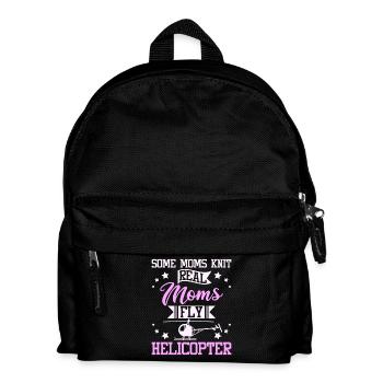 Moms fly helicopter - Kids' Backpack - black - Front