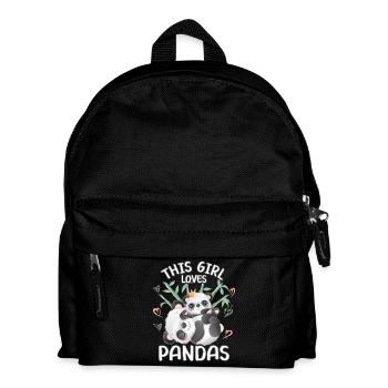 Dieses Maedchen Liebt Pandas - Kinder Rucksack - Schwarz - Vorne