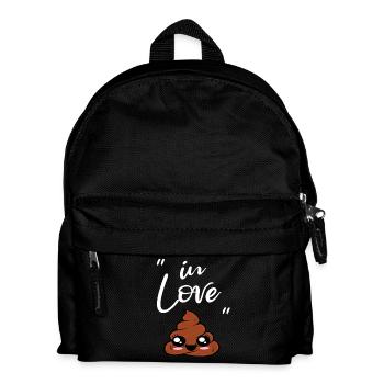 I Love poop cute shit pile - Kids' Backpack - black - Front