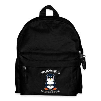 Spieler 6 hat das Spiel Betreten Baby - Kinder Rucksack - Schwarz - Vorne