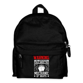 Talk about boat mecanic - Kids' Backpack - black - Front