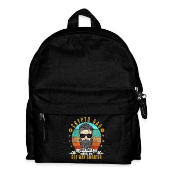 Bitcoin Crypto Dad wie ein normaler Dad - Kinder Rucksack - Schwarz - Vorne