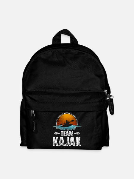 Kajak Kajakfahrer Kajaker Team - Kinder Rucksack - Schwarz