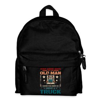 Let this old man show you how to drive a truck - Kids' Backpack - black - Front