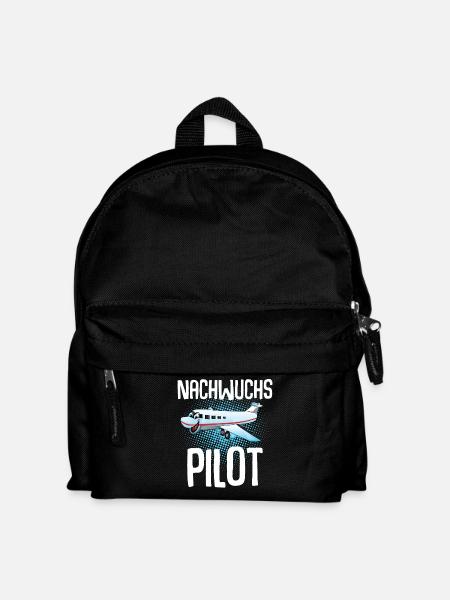 Pilot Kinder Nachwuchs - Kinder Rucksack - Schwarz