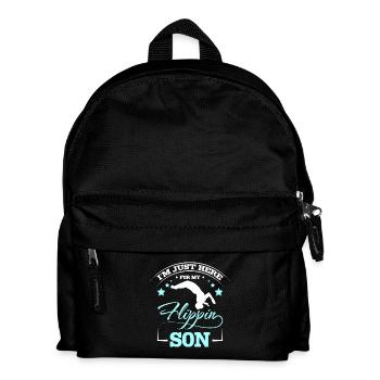 Je suis ici pour mon fils de gymnastique flippin - Sac à dos Enfant - noir - Devant