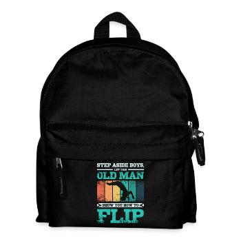 Let this old man show you how to flip gymnastics - Kinder Rucksack - Schwarz - Vorne