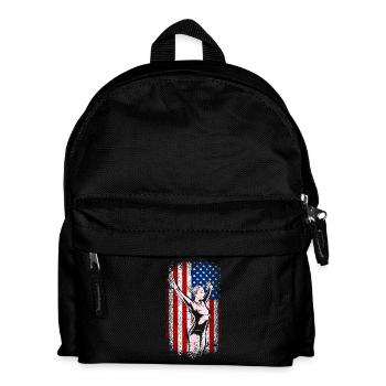 Usa American flag gymnastics - Kids' Backpack - black - Front