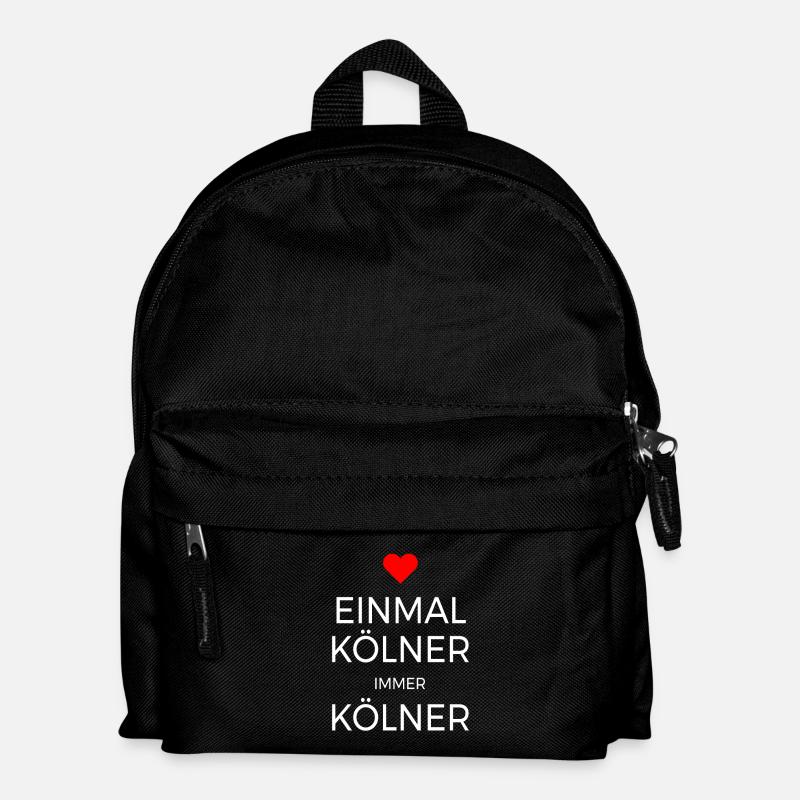 Köln Einmal Kölner Immer Kölner Karneval Kölsch - Kinder Rucksack - Schwarz