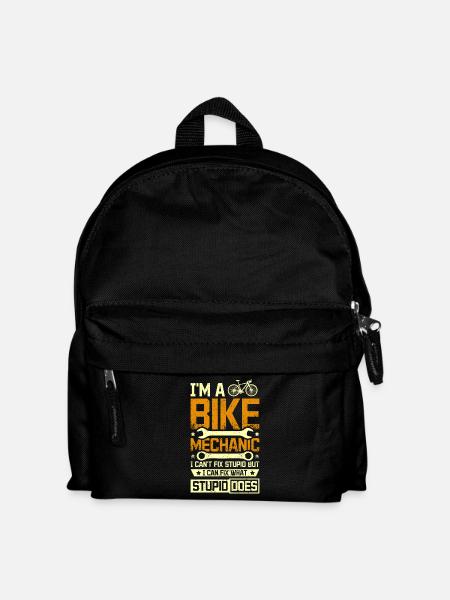 Bike mechanic I cant fix stupid - Kids' Backpack - black