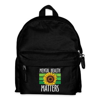 La santé mentale compte Tournesol vert - Sac à dos Enfant - noir - Devant