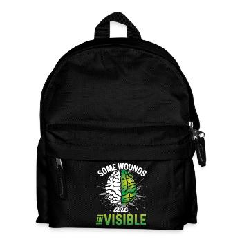 Mental Health Some Wounds Are Invisible - Kids' Backpack - black - Front