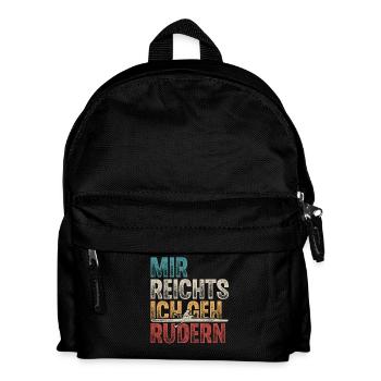 Rudern Ruderer Ruderboot - Kinder Rucksack - Schwarz - Vorne