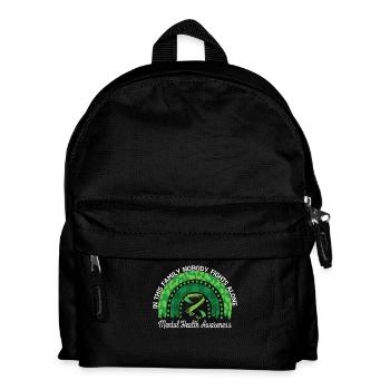 Mental Health Awareness Rainbow Green - Kids' Backpack - black - Front
