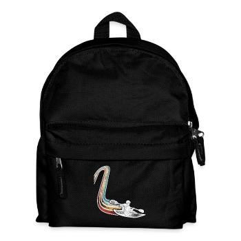 Kajak Kajakfahrer Kajaker Retro Vintage - Kinder Rucksack - Schwarz - Vorne