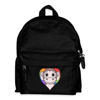 LGBT Animal Monkey Arc-en-ciel - Sac à dos Enfant - noir - Devant