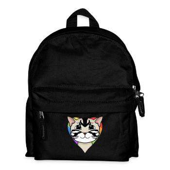 LGBT Cat American Shorthair Arc-en-ciel - Sac à dos Enfant - noir - Devant