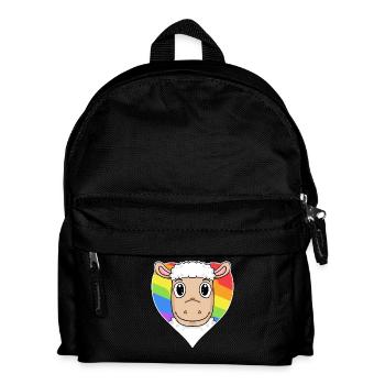 Sheep Lgbt Rainbow Colors - Kids' Backpack - black - Front