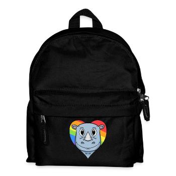 Rhino Lgbt Rainbow Colors - Kids' Backpack - black - Front