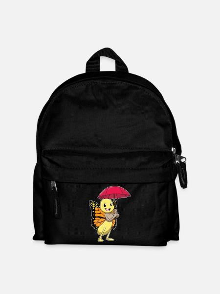 Schmetterling Regenschirm - Kinder Rucksack - Schwarz