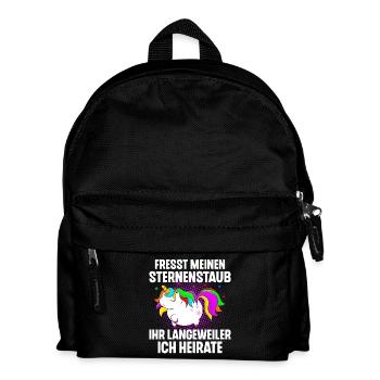 Einhorn Junggesellinnenabschied - Kinder Rucksack - Schwarz - Vorne