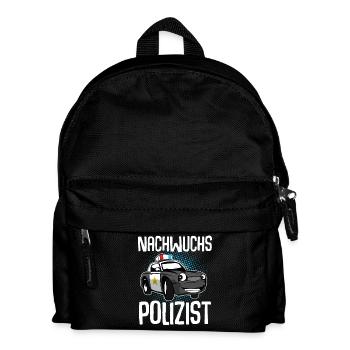 Nachwuchs Polizist - Kinder Rucksack - Schwarz - Vorne