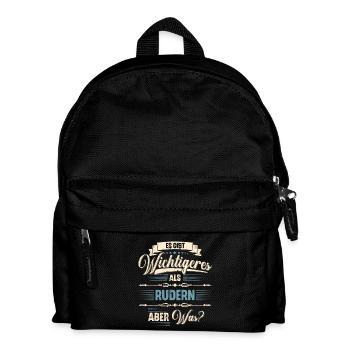 Rudern Ruderer Ruderboot - Kinder Rucksack - Schwarz - Vorne