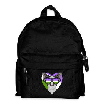 Genderqueer Lgbt Katze Orientalisch Kurzhaar - Kinder Rucksack - Schwarz - Vorne